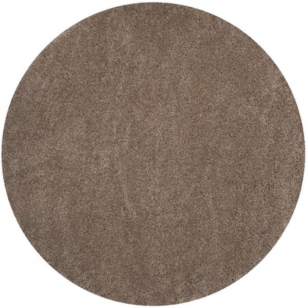 Safavieh 6 ft.-7 in. x 6 ft.-7 in. Santa Monica Shag Power Loomed Round Area Rug Taupe SGN725-2424-7R